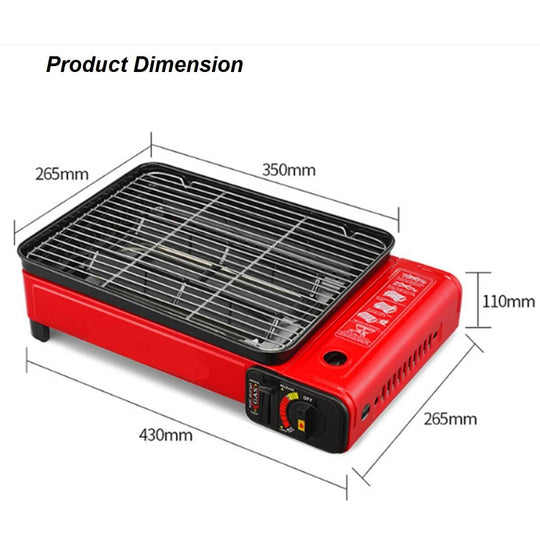 DSZ Product, feed-cond-new, feed-sl-DSZ Freight Payable, newPortable Gas Stove Burner Butane Bbq Camping Gas Cooker With Non Stick Plate Red With Fish Pan And Lid - Premium Home & Garden > BBQ > BBQ Tools from Generic ! Shop Online Buy Now at S & D's Value Store Family Business Best Customer ServiceDSZ Product, feed-cond-new, feed-sl-DSZ Freight Payable, new