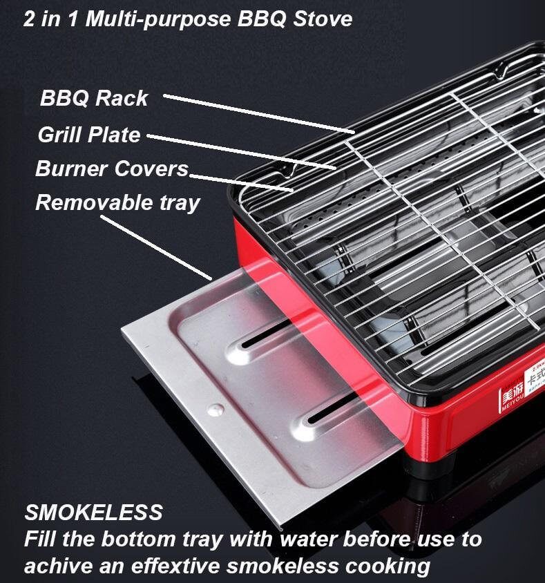 DSZ Product, feed-cond-new, feed-sl-DSZ Freight Payable, newPortable Gas Stove Burner Butane Bbq Camping Gas Cooker With Non Stick Plate Red With Fish Pan And Lid - Premium Home & Garden > BBQ > BBQ Tools from Generic ! Shop Online Buy Now at S & D's Value Store Family Business Best Customer ServiceDSZ Product, feed-cond-new, feed-sl-DSZ Freight Payable, new