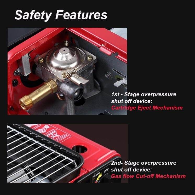 DSZ Product, feed-cond-new, feed-sl-DSZ Freight Payable, newPortable Gas Stove Burner Butane Bbq Camping Gas Cooker With Non Stick Plate Red With Fish Pan And Lid - Premium Home & Garden > BBQ > BBQ Tools from Generic ! Shop Online Buy Now at S & D's Value Store Family Business Best Customer ServiceDSZ Product, feed-cond-new, feed-sl-DSZ Freight Payable, new