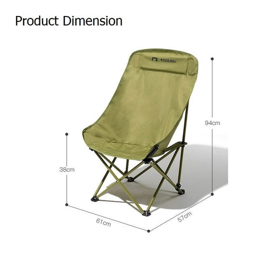 DSZ Product, feed-cond-new, feed-sl-DSZ Freight Payable, newRazojess Enlarged Moon Chair For Outdoor Camping Fishing Picnic  Green - Premium Outdoor Recreation > Camping > Camp Furniture from Razojess ! Shop Online Buy Now at S & D's Value Store Family Business Best Customer ServiceDSZ Product, feed-cond-new, feed-sl-DSZ Freight Payable, new