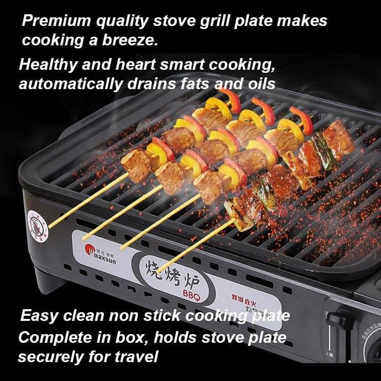 DSZ Product, feed-cond-new, feed-sl-DSZ Freight Payable, newPortable Gas Bbq Stove With Pro Grill Plate Outdoor Barbecue Cooking Burner Kit Butane Camping - Premium Home & Garden > BBQ > BBQ Tools from Maxsun ! Shop Online Buy Now at S & D's Value Store Family Business Best Customer ServiceDSZ Product, feed-cond-new, feed-sl-DSZ Freight Payable, new