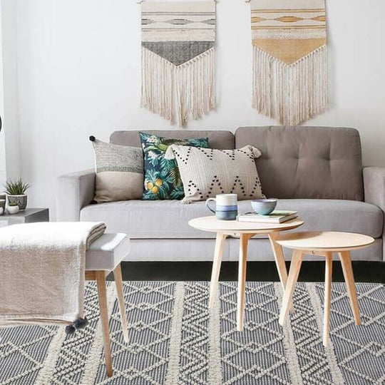 _label_, DSZ Product, feed-cond-new, feed-sl-free shipping, free-shipping, newBoho Style Hand Loomed Recycle Cotton Wool Woven Design Rug 150 X 200 Cm - Premium Home & Garden > Rugs > Floor Rugs from La'Grace Home ! Shop Online Buy Now at S & D's Value Store Family Business Best Customer Service_label_, DSZ Product, feed-cond-new, feed-sl-free shipping, free-shipping, new