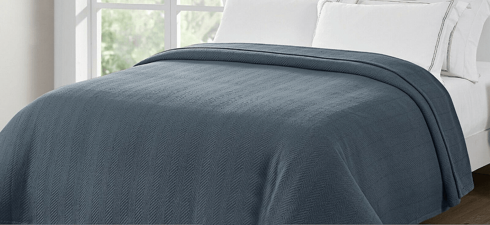 _label_, DSZ Product, feed-cond-new, feed-sl-free shipping, free-shipping, newOrganic Woven Herringbone Blue Blanket 228 X 228 Cm - Premium Home & Garden > Bedding > Blankets & Throws from La'Grace Home ! Shop Online Buy Now at S & D's Value Store Family Business Best Customer Service_label_, DSZ Product, feed-cond-new, feed-sl-free shipping, free-shipping, new