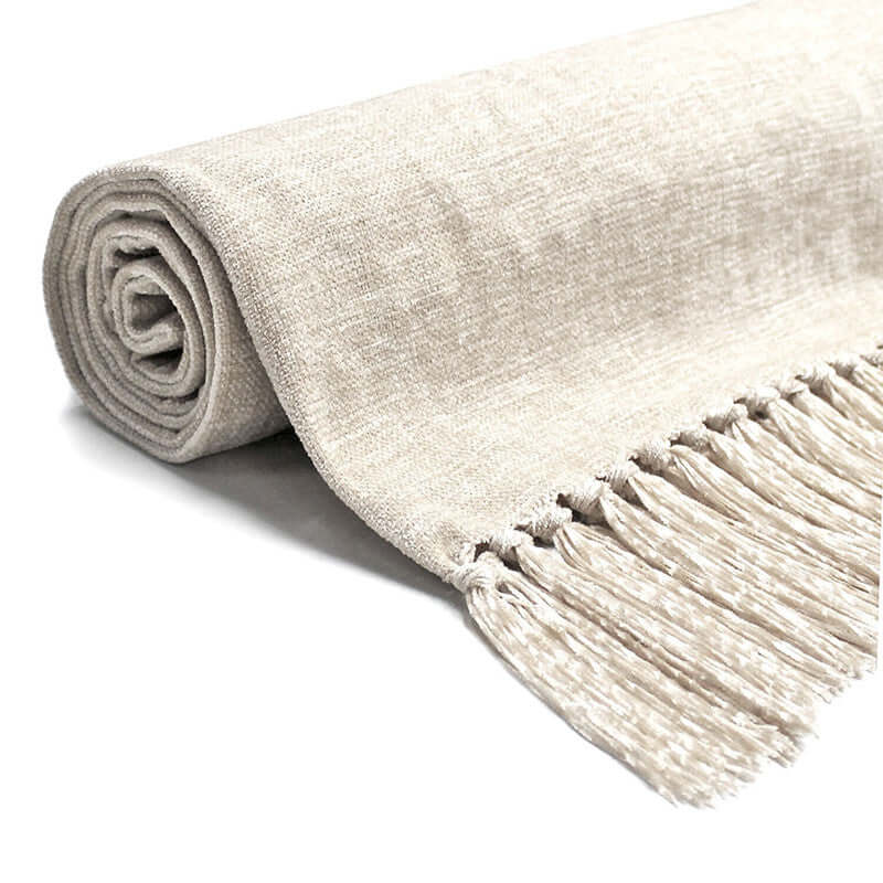 _label_, DSZ Product, feed-cond-new, feed-sl-free shipping, free-shipping, newAcrylic Chenille Tassel Knitted Blanket Bed Sofa Throw Rug 150 X 200 Cm (White) - Premium Pet Care > Dog Supplies > Dog Beds from La'Grace Home ! Shop Online Buy Now at S & D's Value Store Family Business Best Customer Service_label_, DSZ Product, feed-cond-new, feed-sl-free shipping, free-shipping, new