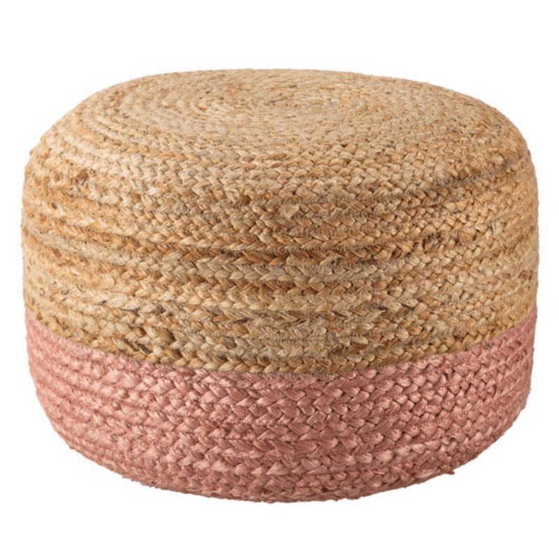 _label_, DSZ Product, feed-cond-new, feed-sl-free shipping, free-shipping, newOmbre Hand Braided Jute Cotton Pouf Ottoman 50 X 35 Cm (Pink) - Premium Home & Garden > Rugs > Floor Rugs from La'Grace Home ! Shop Online Buy Now at S & D's Value Store Family Business Best Customer Service_label_, DSZ Product, feed-cond-new, feed-sl-free shipping, free-shipping, new