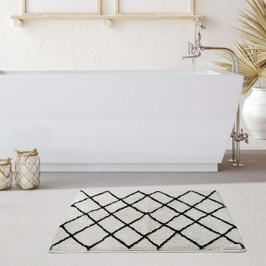 _label_, DSZ Product, feed-cond-new, feed-sl-free shipping, free-shipping, newSoft Cotton Bath Rug Tufted Jacquard Design - Premium Home & Garden > Bathroom Accessories > Bath Mats & Rugs from La'Grace Home ! Shop Online Buy Now at S & D's Value Store Family Business Best Customer Service_label_, DSZ Product, feed-cond-new, feed-sl-free shipping, free-shipping, new