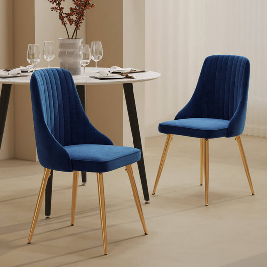 DSZ Product, feed-cond-new, feed-sl-DSZ Freight PayableViva Forever Set of 2 Blue Velvet Dining Chairs – Art Deco Design with Gold Metal Legs - Premium Furniture > Dining > Kitchen & Dining Chairs from Dreamo ! Shop Online Buy Now at S & D's Value Store Family Business Best Customer ServiceDSZ Product, feed-cond-new, feed-sl-DSZ Freight Payable