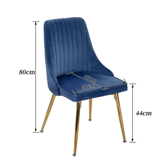 DSZ Product, feed-cond-new, feed-sl-DSZ Freight PayableViva Forever Set of 2 Blue Velvet Dining Chairs – Art Deco Design with Gold Metal Legs - Premium Furniture > Dining > Kitchen & Dining Chairs from Dreamo ! Shop Online Buy Now at S & D's Value Store Family Business Best Customer ServiceDSZ Product, feed-cond-new, feed-sl-DSZ Freight Payable