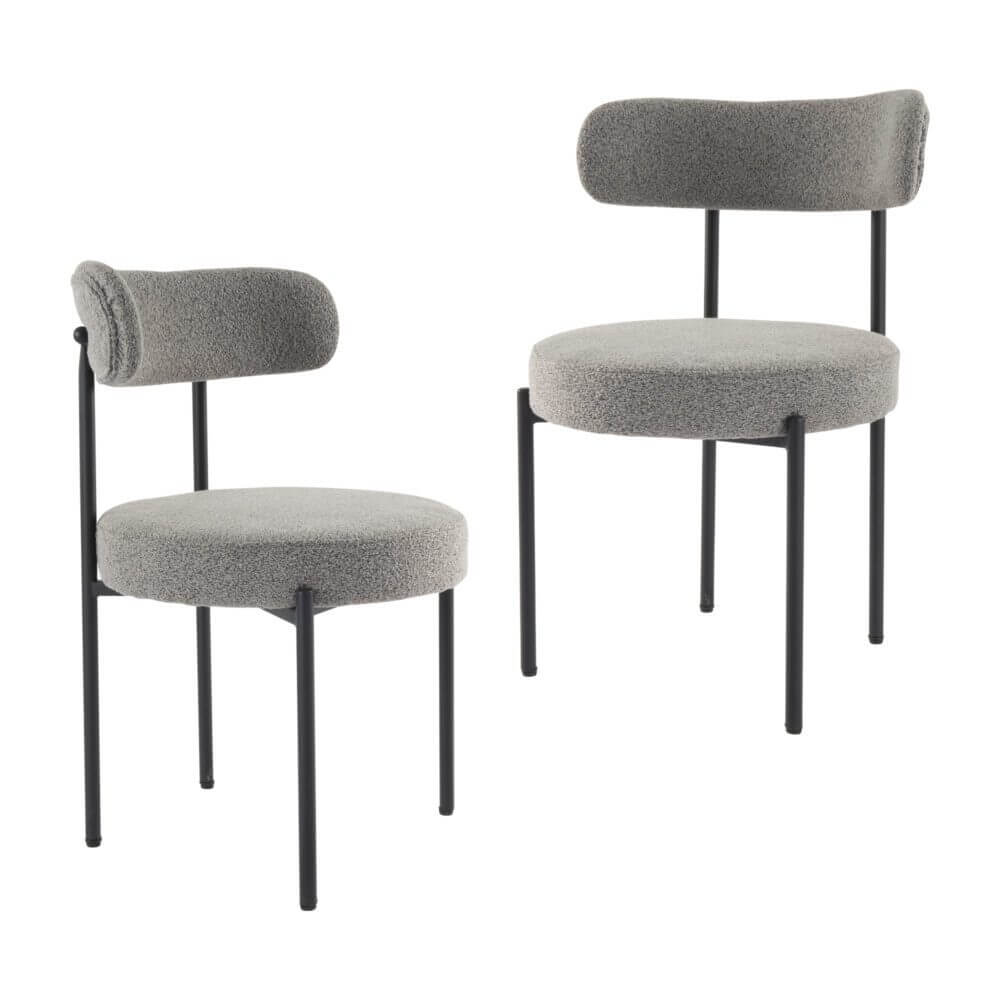 DSZ Product, feed-cond-new, feed-sl-DSZ Freight PayablePlush Boucle Cushioned Elsa Dining Chairs in Slate Grey - Premium Furniture > Dining > Kitchen & Dining Chairs from Dreamo ! Shop Online Buy Now at S & D's Value Store Family Business Best Customer ServiceDSZ Product, feed-cond-new, feed-sl-DSZ Freight Payable