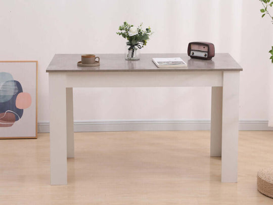 DSZ Product, feed-cond-new, feed-sl-DSZ Freight PayableDining Table Rectangular Wooden 120M-Grey&amp;White - Premium Furniture > Dining > Dining Tables from Dreamo ! Shop Online Buy Now at S & D's Value Store Family Business Best Customer ServiceDSZ Product, feed-cond-new, feed-sl-DSZ Freight Payable