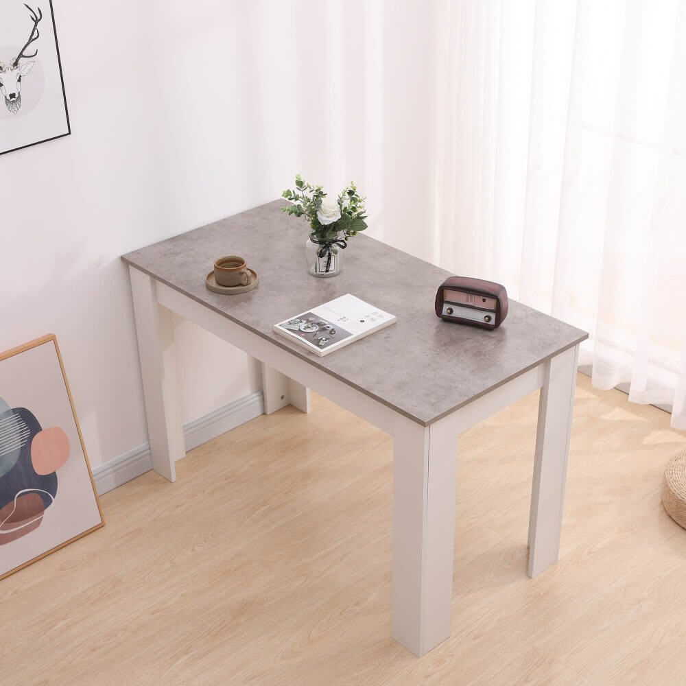 DSZ Product, feed-cond-new, feed-sl-DSZ Freight PayableDining Table Rectangular Wooden 120M-Grey&amp;White - Premium Furniture > Dining > Dining Tables from Dreamo ! Shop Online Buy Now at S & D's Value Store Family Business Best Customer ServiceDSZ Product, feed-cond-new, feed-sl-DSZ Freight Payable