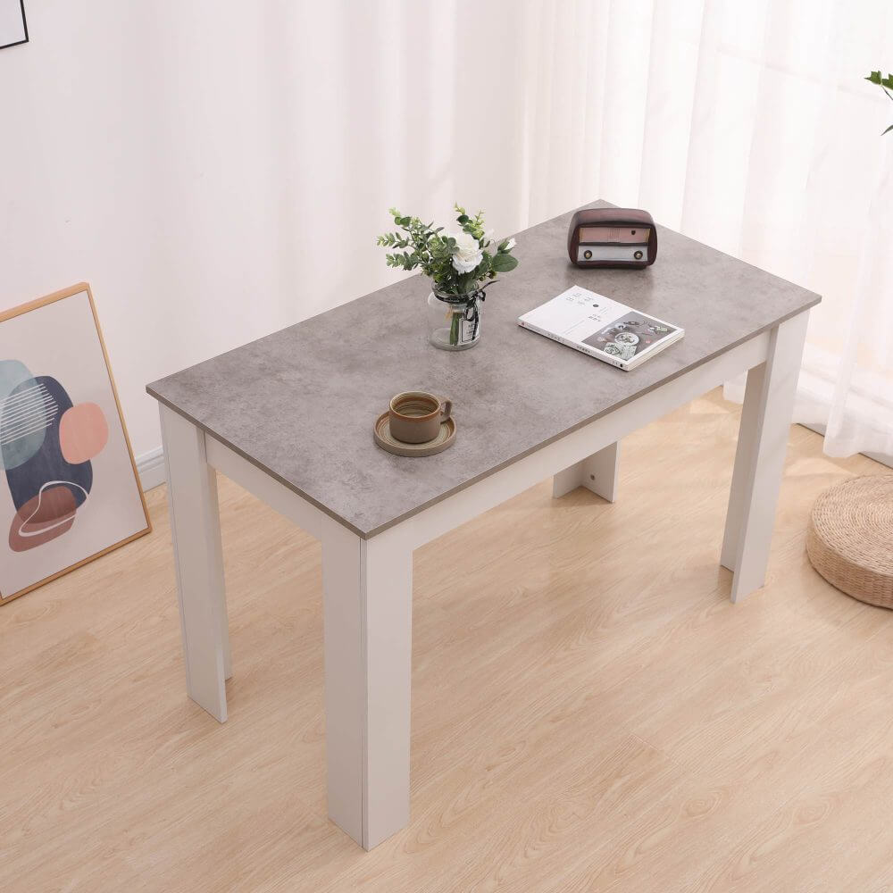 DSZ Product, feed-cond-new, feed-sl-DSZ Freight PayableDining Table Rectangular Wooden 120M-Grey&amp;White - Premium Furniture > Dining > Dining Tables from Dreamo ! Shop Online Buy Now at S & D's Value Store Family Business Best Customer ServiceDSZ Product, feed-cond-new, feed-sl-DSZ Freight Payable