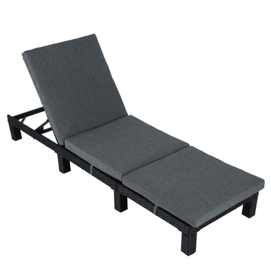 DSZ Product, feed-cond-new, feed-sl-DSZ Freight Payable, newBlack Rattan Sunbed With Adjustable Recline - Premium Furniture > Outdoor > Outdoor Sofas & Lounge Sets from Dreamo ! Shop Online Buy Now at S & D's Value Store Family Business Best Customer ServiceDSZ Product, feed-cond-new, feed-sl-DSZ Freight Payable, new