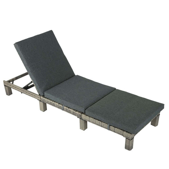 DSZ Product, feed-cond-new, feed-sl-DSZ Freight Payable, newGrey Rattan Sunbed With Adjustable Recline - Premium Furniture > Outdoor > Outdoor Sofas & Lounge Sets from Dreamo ! Shop Online Buy Now at S & D's Value Store Family Business Best Customer ServiceDSZ Product, feed-cond-new, feed-sl-DSZ Freight Payable, new