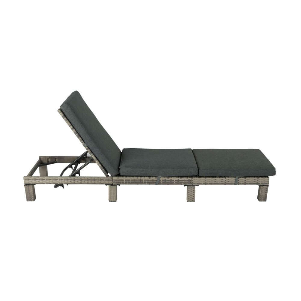 DSZ Product, feed-cond-new, feed-sl-DSZ Freight Payable, newGrey Rattan Sunbed With Adjustable Recline - Premium Furniture > Outdoor > Outdoor Sofas & Lounge Sets from Dreamo ! Shop Online Buy Now at S & D's Value Store Family Business Best Customer ServiceDSZ Product, feed-cond-new, feed-sl-DSZ Freight Payable, new