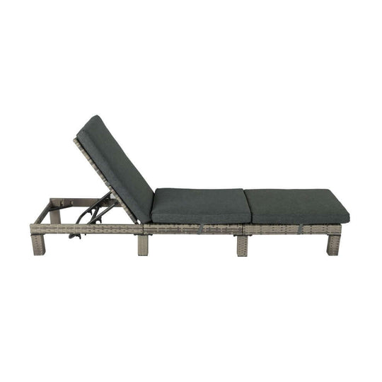 DSZ Product, feed-cond-new, feed-sl-DSZ Freight Payable, newGrey Rattan Sunbed With Adjustable Recline - Premium Furniture > Outdoor > Outdoor Sofas & Lounge Sets from Dreamo ! Shop Online Buy Now at S & D's Value Store Family Business Best Customer ServiceDSZ Product, feed-cond-new, feed-sl-DSZ Freight Payable, new