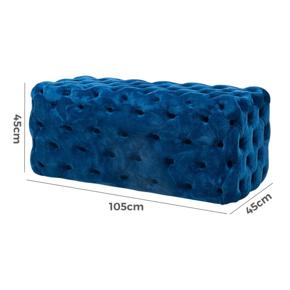 DSZ Product, feed-cond-new, feed-sl-DSZ Freight Payable, newElsa Navy Blue Velvet Ottoman - Rectangular - Premium Furniture > Living Room > Ottomans & Footstools from Dreamo ! Shop Online Buy Now at S & D's Value Store Family Business Best Customer ServiceDSZ Product, feed-cond-new, feed-sl-DSZ Freight Payable, new