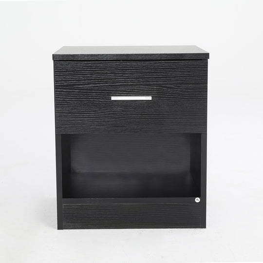 DSZ Product, feed-cond-new, feed-sl-DSZ Freight Payable, new2 X  Bedside Table Side Storage Cabinet Nightstand Bedroom 1 Drawer 1 Shelf Ella - Black - Premium Furniture > Bedroom > Bedside Tables from La Bella ! Shop Online Buy Now at S & D's Value Store Family Business Best Customer ServiceDSZ Product, feed-cond-new, feed-sl-DSZ Freight Payable, new