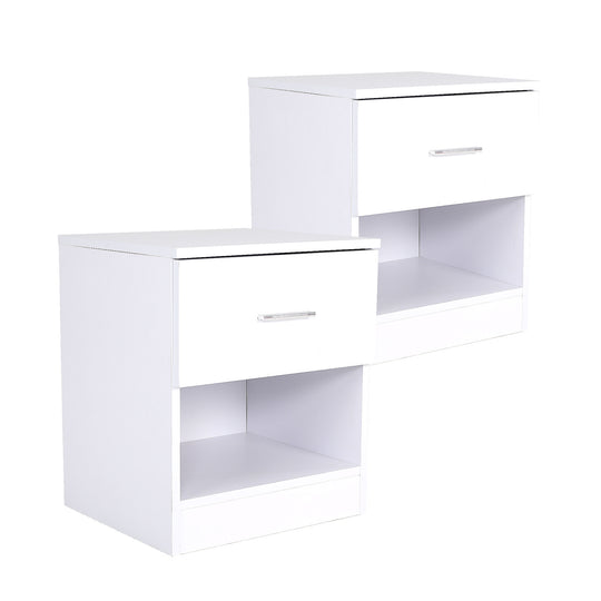 DSZ Product, feed-cond-new, feed-sl-DSZ Freight Payable, new2 X  Bedside Tables Storage Cabinet Nightstand 1 Drawer 1 Shelf Ella White - Premium Furniture > Bedroom > Bedside Tables from La Bella ! Shop Online Buy Now at S & D's Value Store Family Business Best Customer ServiceDSZ Product, feed-cond-new, feed-sl-DSZ Freight Payable, new