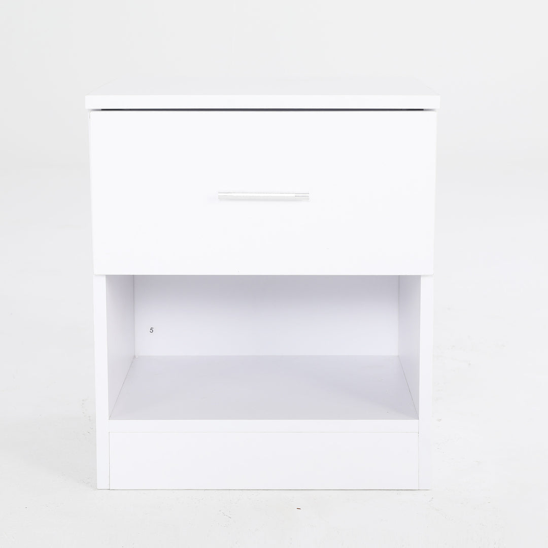 DSZ Product, feed-cond-new, feed-sl-DSZ Freight Payable, new2 X  Bedside Tables Storage Cabinet Nightstand 1 Drawer 1 Shelf Ella White - Premium Furniture > Bedroom > Bedside Tables from La Bella ! Shop Online Buy Now at S & D's Value Store Family Business Best Customer ServiceDSZ Product, feed-cond-new, feed-sl-DSZ Freight Payable, new