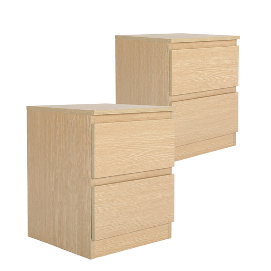 DSZ Product, feed-cond-new, feed-sl-DSZ Freight Payable, new2 X  Bedside Table Side Storage Cabinet Nightstand Bedroom 2 Drawer Joss Oak - Premium Furniture > Bedroom > Bedside Tables from La Bella ! Shop Online Buy Now at S & D's Value Store Family Business Best Customer ServiceDSZ Product, feed-cond-new, feed-sl-DSZ Freight Payable, new