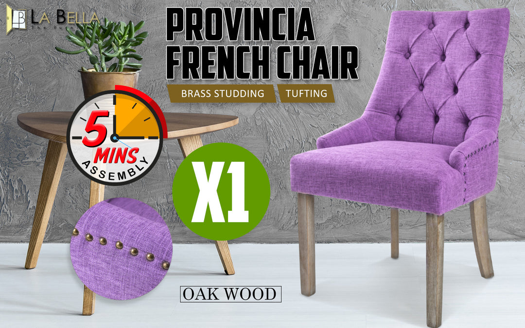 DSZ Product, feed-cond-new, feed-sl-DSZ Freight Payable, newFrench Provincial Dining Chair Oak Leg Amour Violet - Premium Furniture > Dining > Kitchen & Dining Chairs from La Bella ! Shop Online Buy Now at S & D's Value Store Family Business Best Customer ServiceDSZ Product, feed-cond-new, feed-sl-DSZ Freight Payable, new