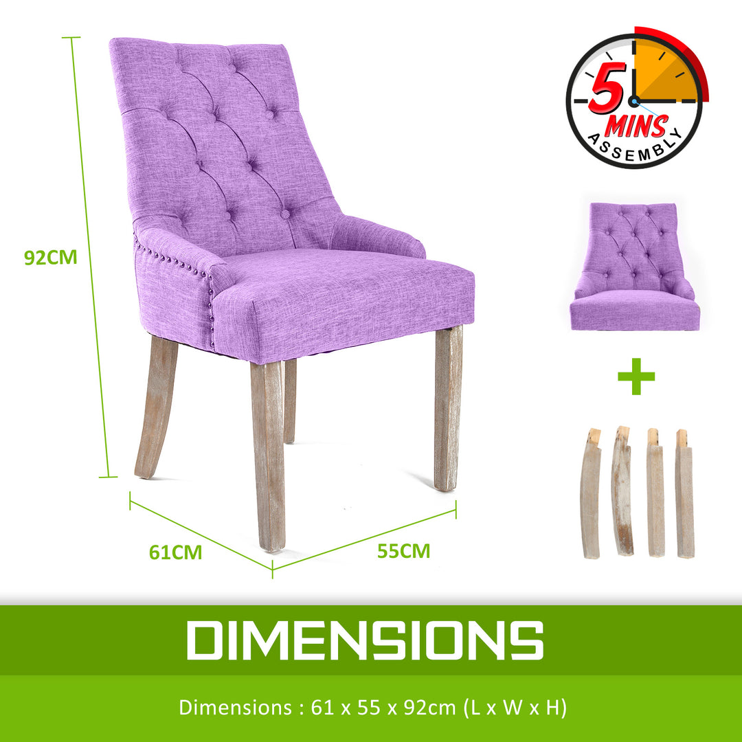 DSZ Product, feed-cond-new, feed-sl-DSZ Freight Payable, newFrench Provincial Dining Chair Oak Leg Amour Violet - Premium Furniture > Dining > Kitchen & Dining Chairs from La Bella ! Shop Online Buy Now at S & D's Value Store Family Business Best Customer ServiceDSZ Product, feed-cond-new, feed-sl-DSZ Freight Payable, new