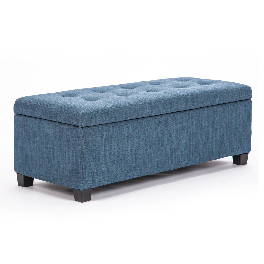 DSZ Product, feed-cond-new, feed-sl-DSZ Freight Payable, newStorage Ottoman Stool 102Cm Fabric Dark Blue - Premium Furniture > Living Room > Ottomans & Footstools from La Bella ! Shop Online Buy Now at S & D's Value Store Family Business Best Customer ServiceDSZ Product, feed-cond-new, feed-sl-DSZ Freight Payable, new