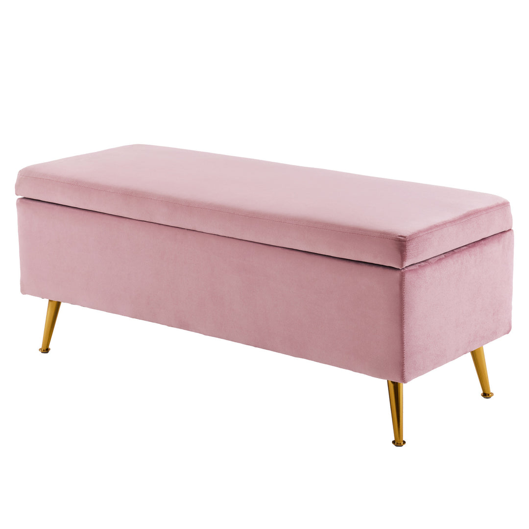 DSZ Product, feed-cond-new, feed-sl-DSZ Freight Payable, newStorage Ottoman Stool Bench Seat 110Cm Velvet Pink - Premium Furniture > Living Room > Ottomans & Footstools from La Bella ! Shop Online Buy Now at S & D's Value Store Family Business Best Customer ServiceDSZ Product, feed-cond-new, feed-sl-DSZ Freight Payable, new