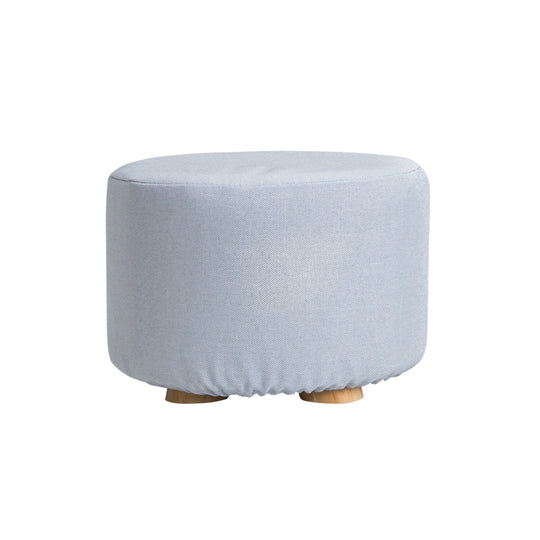 _label_, DSZ Product, feed-cond-new, feed-sl-free shipping, free-shipping, newFabric Ottoman Round Wooden Leg Foot Stool - Light Blue - Premium Furniture > Living Room > Ottomans & Footstools from La Bella ! Shop Online Buy Now at S & D's Value Store Family Business Best Customer Service_label_, DSZ Product, feed-cond-new, feed-sl-free shipping, free-shipping, new