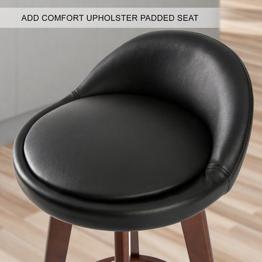 DSZ Product, feed-cond-new, feed-sl-DSZ Freight Payable, new2 X  Wooden Bar Stool Dining Chair Leather Leila 72Cm Black Brown - Premium Furniture > Bar Stools & Chairs > Table & Bar Stools from La Bella ! Shop Online Buy Now at S & D's Value Store Family Business Best Customer ServiceDSZ Product, feed-cond-new, feed-sl-DSZ Freight Payable, new