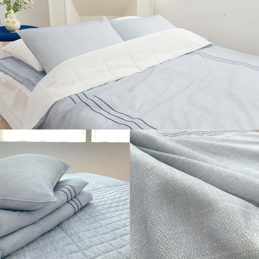 _label_, DSZ Product, feed-cond-new, feed-sl-free shipping, free-shippingSaesom Flua Snow Comforter Set Double Cool Quilt Bedspread Blue - Premium Home & Garden > Bedding > Bed Sheets from Saesom ! Shop Online Buy Now at S & D's Value Store Family Business Best Customer Service_label_, DSZ Product, feed-cond-new, feed-sl-free shipping, free-shipping