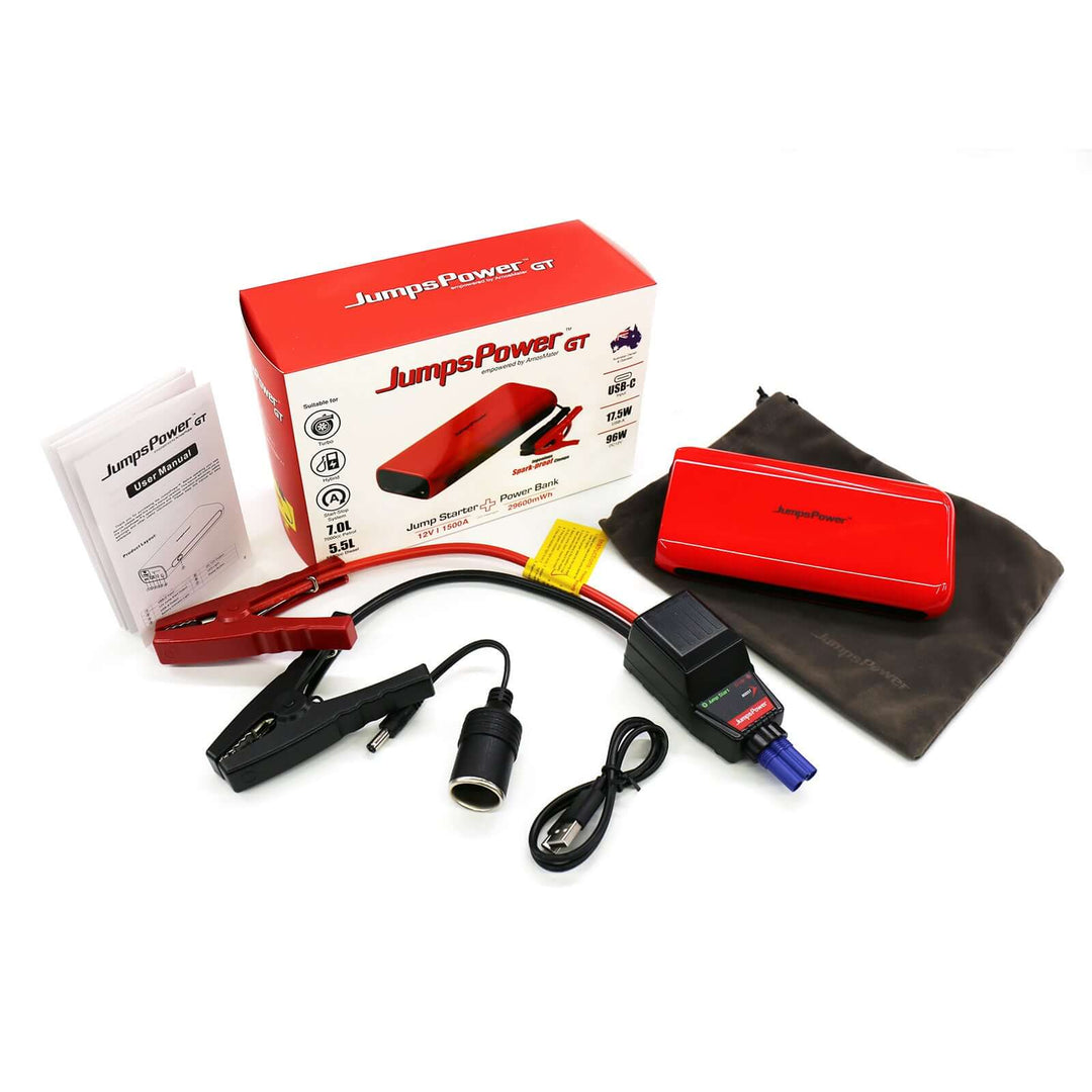 شاحن بطارية السيارة 1500A JumpsPower Jump Starter Powerbank 29600mWh 12V شاحن بطارية الهاتف والسيارة GT