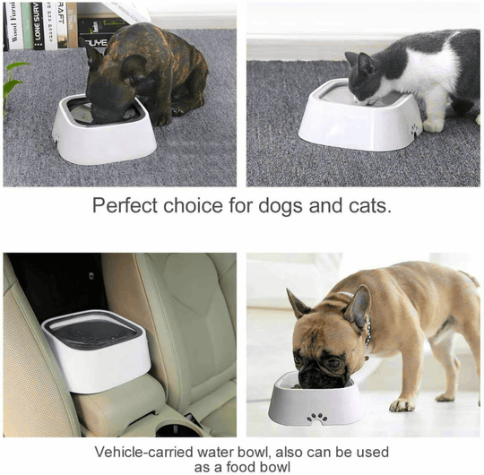 YES4PETS no spill pet feeder bowl for dogs and cats, designed for clean and versatile use in vehicles or home.