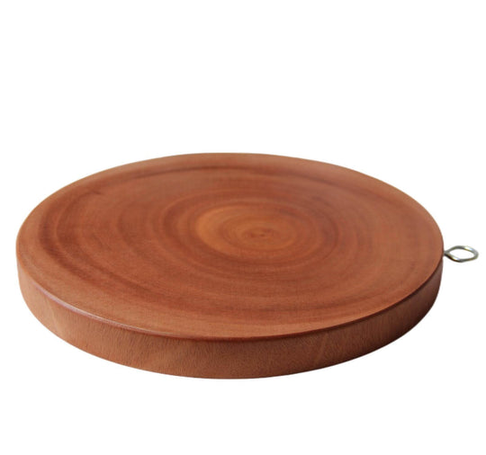 YES4HOMES round hardwood chopping board, hygienic and non-toxic, ideal for cutting and serving dishes.