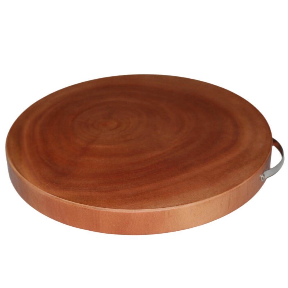 YES4HOMES M Natural Hardwood Round Cutting Board, hygienic, easy to clean, ideal for chopping and serving.