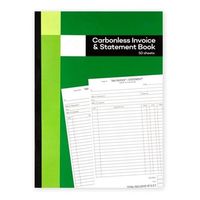 YES4HOMES Carbonless Invoice & Statement Book with 50 sheets, ideal for affordable and quality DIY record keeping.