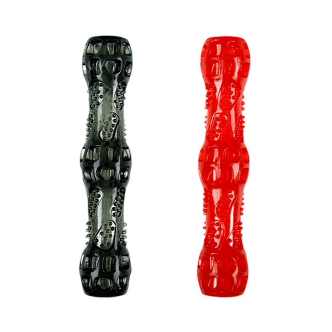 YES4PETS large dog fetch stick toys in black and red, perfect for promoting healthy teeth and gums.