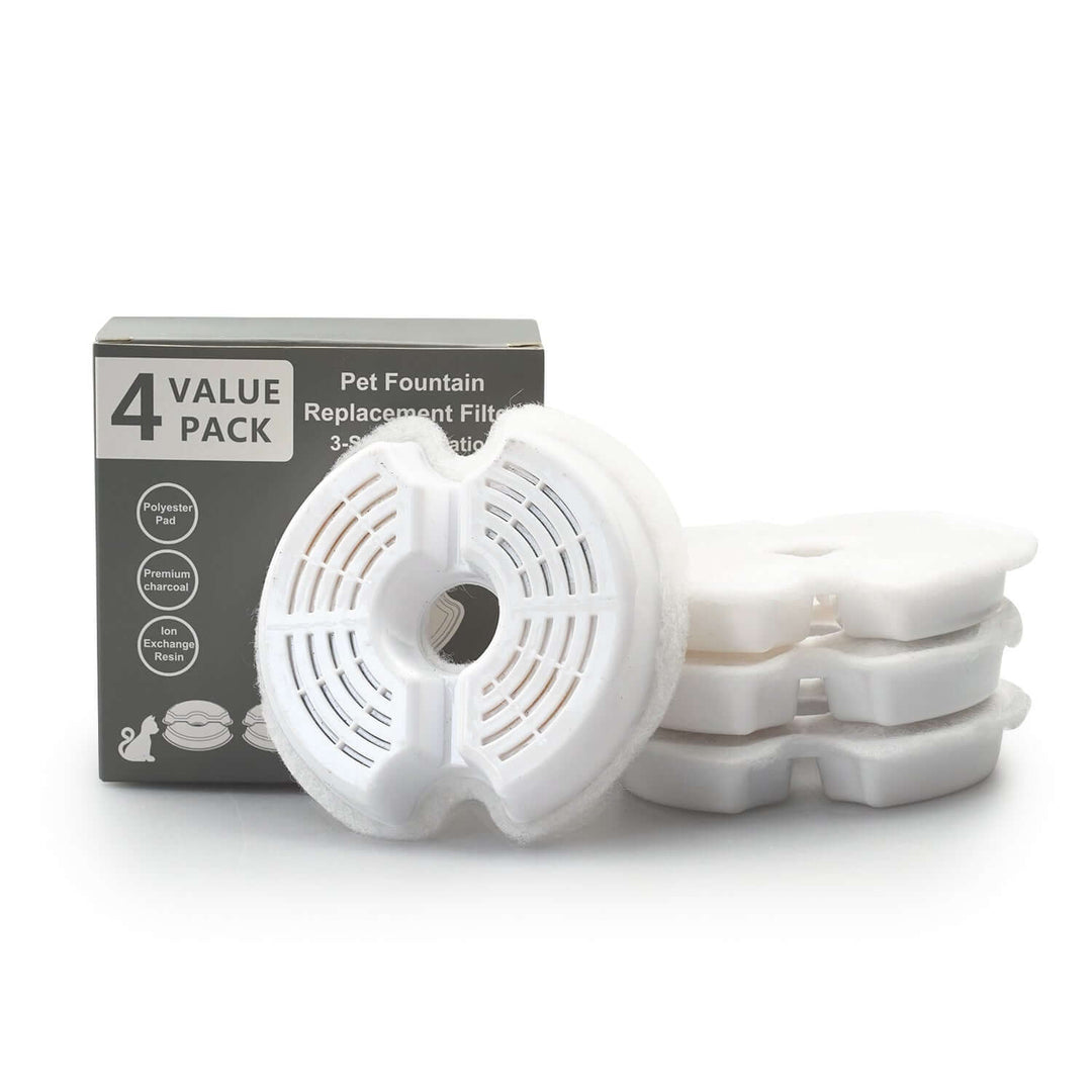 YES4PETS pet fountain filter replacement pack, affordable quality filters for dogs and cats, DIY pet care accessory.