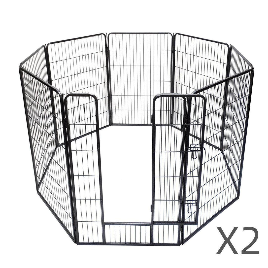 YES4PETS 16-panel heavy duty pet playpen for dogs, cats, and rabbits, designed for easy setup and transport.