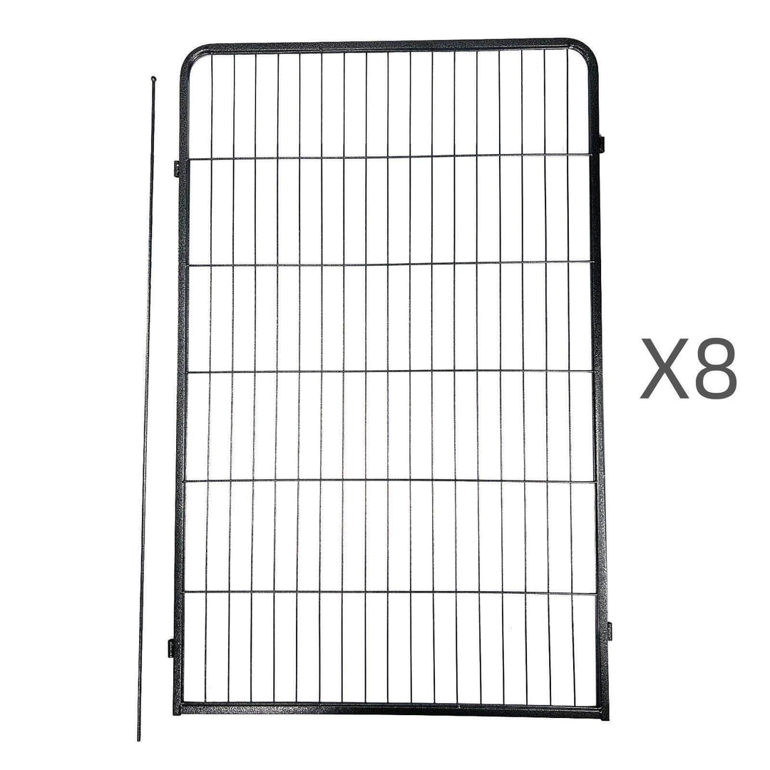 8-panel heavy duty pet exercise fence for dogs and rabbits, ideal for DIY setups and secure play areas.