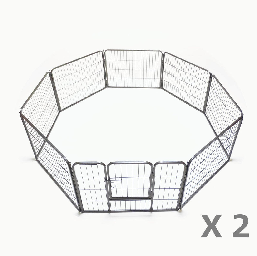 YES4PETS heavy-duty 2 x 8 panel pet playpen, perfect for dogs, cats, and rabbits, offering a secure play area.