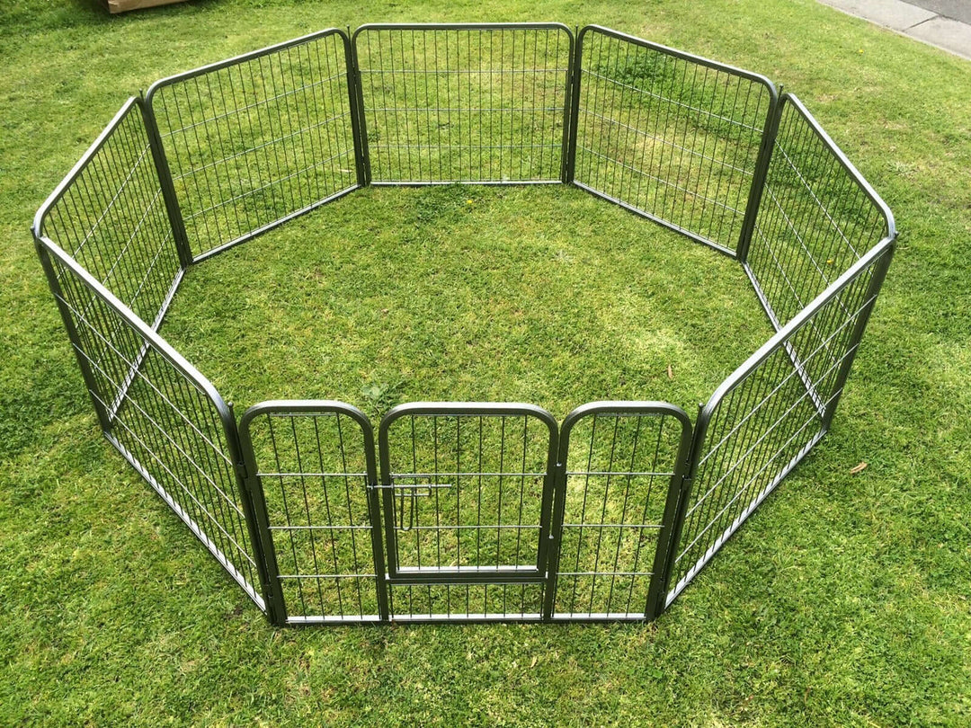 YES4PETS 2 X 8 Panel heavy duty pet playpen fence ideal for dogs, rabbits, and pets, offering a secure and affordable play area.