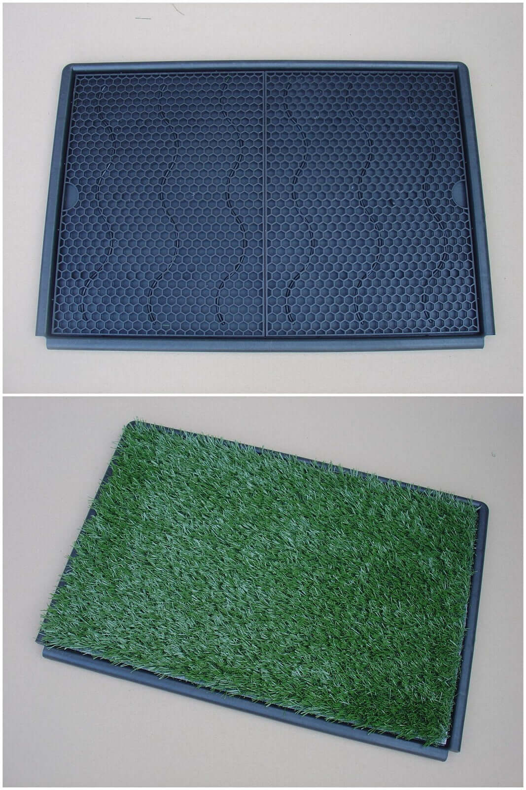 YES4PETS Indoor Dog Puppy Toilet Training Mat with textured blue base and green grass top, 85 x 63 cm, affordable pet solution.