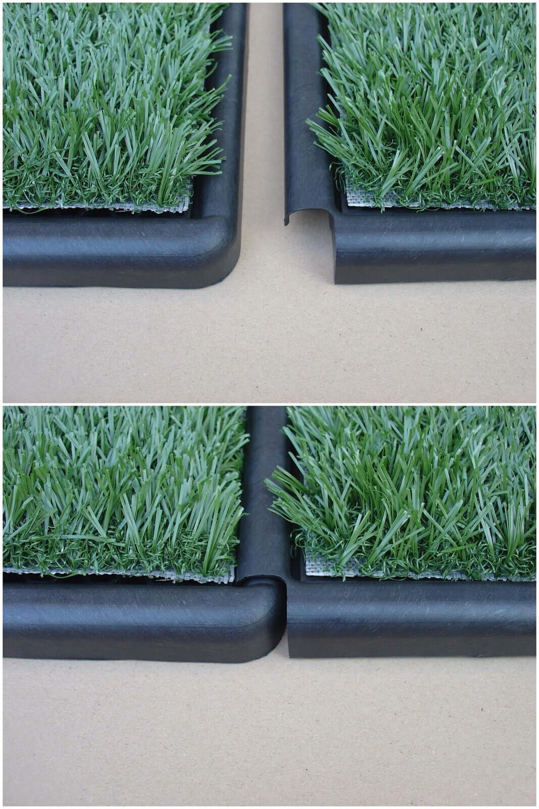 YES4PETS Indoor Dog Potty Training Mat corners and grass detail, 85 x 63 cm, perfect for clean floors.