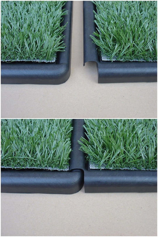 YES4PETS Indoor Dog Potty Training Mat corners and grass detail, 85 x 63 cm, perfect for clean floors.