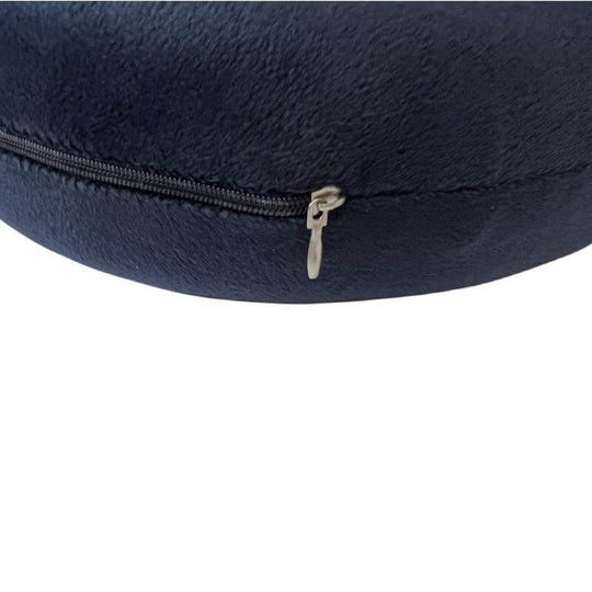 Close-up of Yes4homes U-shaped pillow zipper detail, showcasing quality fabric and durable design for travel comfort.