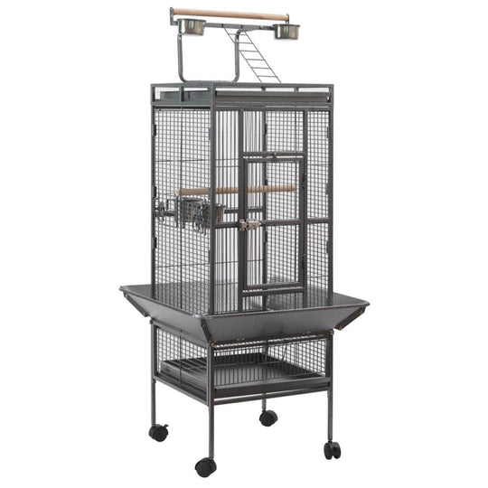 YES4PETS 153 cm Large Bird Cage with Metal Tray, Wheels, and Eco-friendly Finish for Budgies and Parrots.