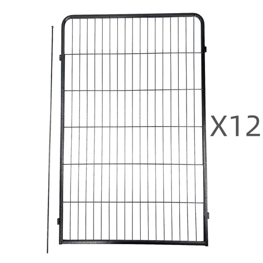 YES4PETS 12 panel heavy duty pet fence for dogs and rabbits, affordable playpen extension, easy setup and transport.