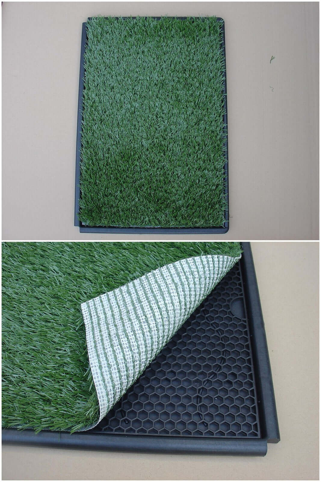 YES4PETS Indoor Dog Potty Training Mat with grass surface and removable base, 126 x 63 cm, perfect for indoor use.